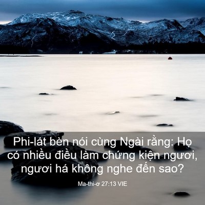 Picture 03 - Ma-thi-ơ 27:13 VIE - Phi-lát bèn nói cùng Ngài rằng: Họ có - Bible Verse Picture