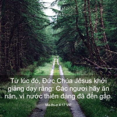 Picture 03 - Ma-thi-ơ 4:17 VIE - Từ lúc đó, Đức Chúa Jêsus khởi - Bible Verse Picture