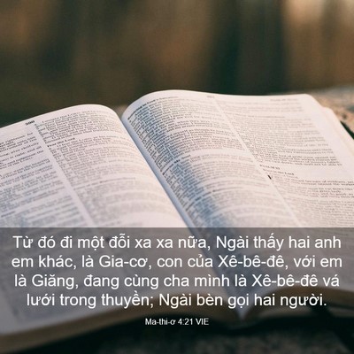 Picture 03 - Ma-thi-ơ 4:21 VIE - Từ đó đi một đỗi xa xa nữa, Ngài - Bible Verse Picture