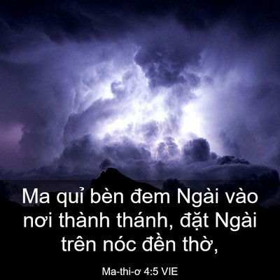 Picture 03 - Ma-thi-ơ 4:5 VIE - Ma quỉ bèn đem Ngài vào nơi thành thánh, - Bible Verse Picture