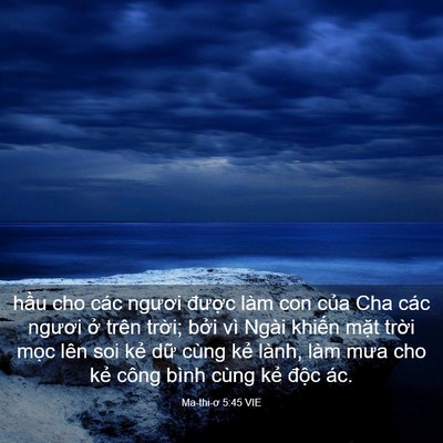 Picture 03 - Ma-thi-ơ 5:45 VIE - hầu cho các ngươi được làm con của - Bible Verse Picture