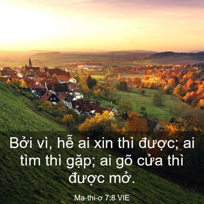 Picture 03 - Ma-thi-ơ 7:8 VIE - Bởi vì, hễ ai xin thì được; ai tìm - Bible Verse Picture