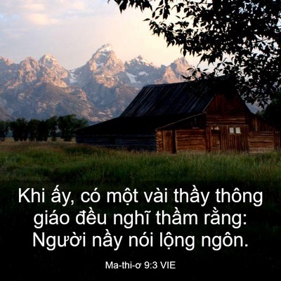 Picture 03 - Ma-thi-ơ 9:3 VIE - Khi ấy, có một vài thầy thông giáo - Bible Verse Picture