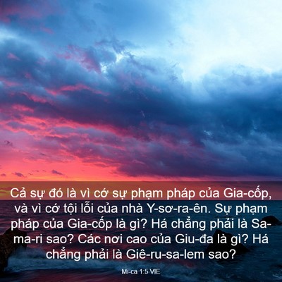 Picture 03 - Mi-ca 1:5 VIE - Cả sự đó là vì cớ sự phạm pháp - Bible Verse Picture