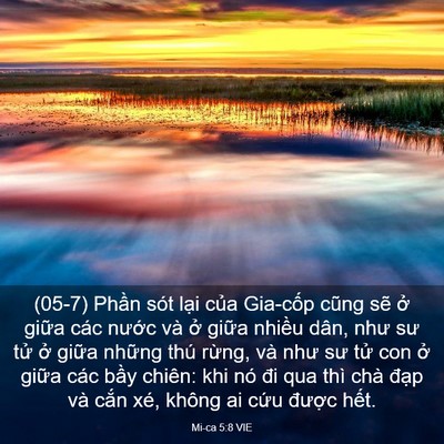 Picture 03 - Mi-ca 5:8 VIE - (05-7) Phần sót lại của Gia-cốp cũng - Bible Verse Picture
