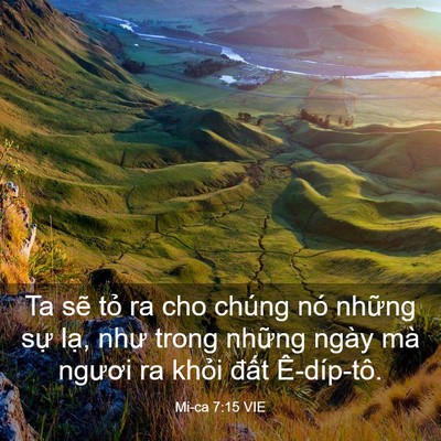 Picture 03 - Mi-ca 7:15 VIE - Ta sẽ tỏ ra cho chúng nó những sự lạ, - Bible Verse Picture