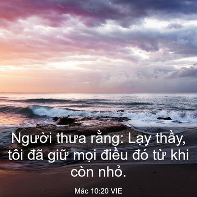 Picture 03 - Mác 10:20 VIE - Người thưa rằng: Lạy thầy, tôi đã - Bible Verse Picture