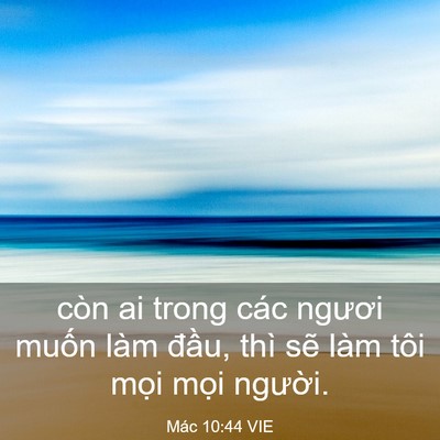 Picture 03 - Mác 10:44 VIE - còn ai trong các ngươi muốn làm đầu, - Bible Verse Picture
