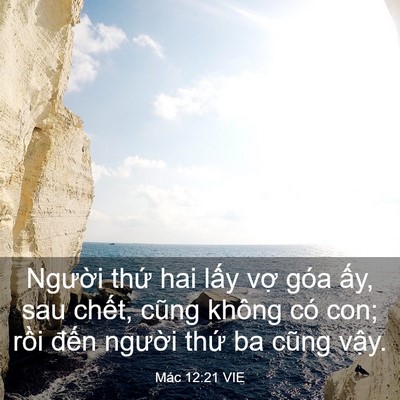 Picture 03 - Mác 12:21 VIE - Người thứ hai lấy vợ góa ấy, sau - Bible Verse Picture