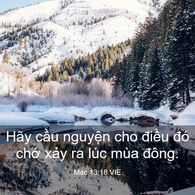 Picture 03 - Mác 13:18 VIE - Hãy cầu nguyện cho điều đó chớ xảy - Bible Verse Picture