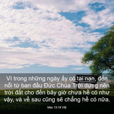 Picture 03 - Mác 13:19 VIE - Vì trong những ngày ấy có tai nạn, - Bible Verse Picture