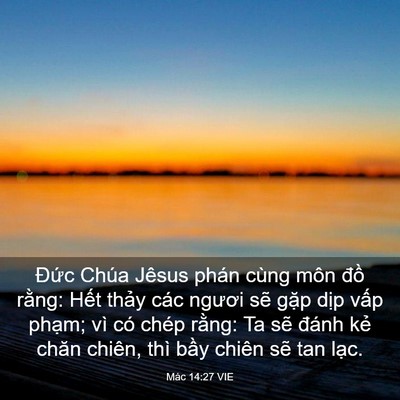 Picture 03 - Mác 14:27 VIE - Đức Chúa Jêsus phán cùng môn đồ - Bible Verse Picture
