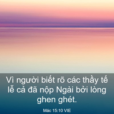 Picture 03 - Mác 15:10 VIE - Vì người biết rõ các thầy tế lễ - Bible Verse Picture