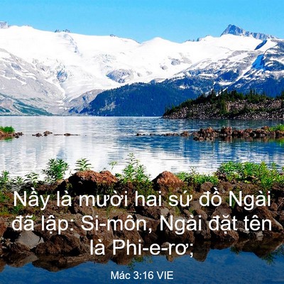Picture 03 - Mác 3:16 VIE - Nầy là mười hai sứ đồ Ngài đã - Bible Verse Picture