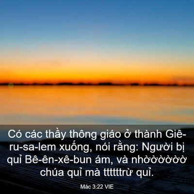 Picture 03 - Mác 3:22 VIE - Có các thầy thông giáo ở thành - Bible Verse Picture