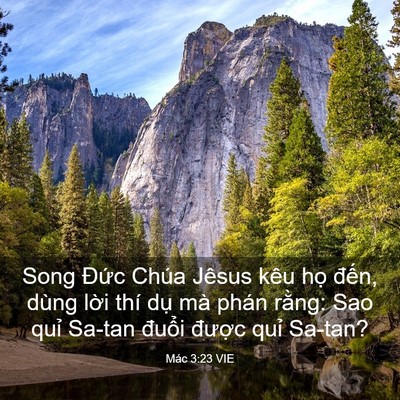 Picture 03 - Mác 3:23 VIE - Song Đức Chúa Jêsus kêu họ đến, dùng - Bible Verse Picture