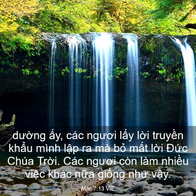 Picture 03 - Mác 7:13 VIE - dường ấy, các ngươi lấy lời truyền - Bible Verse Picture