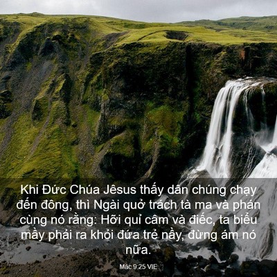Picture 03 - Mác 9:25 VIE - Khi Đức Chúa Jêsus thấy dân chúng chạy - Bible Verse Picture
