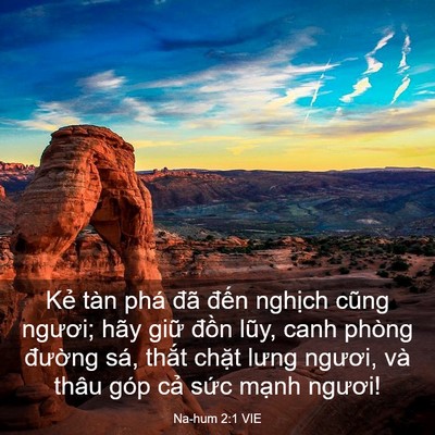Picture 03 - Na-hum 2:1 VIE - Kẻ tàn phá đã đến nghịch cũng - Bible Verse Picture