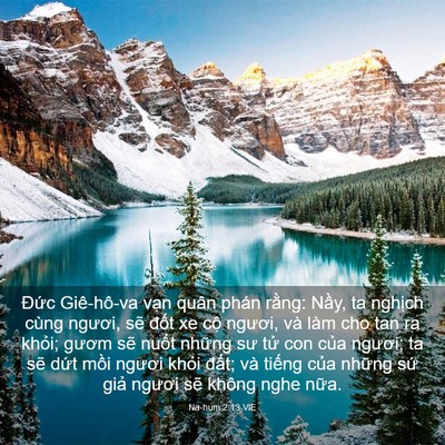 Picture 03 - Na-hum 2:13 VIE - Đức Giê-hô-va vạn quân phán rằng: - Bible Verse Picture