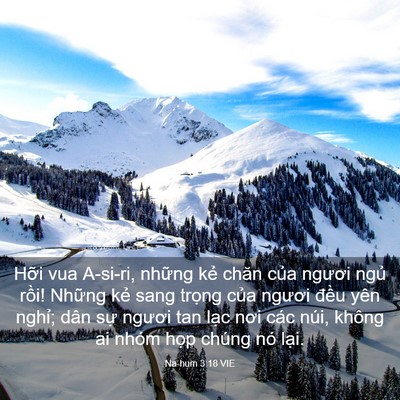 Picture 03 - Na-hum 3:18 VIE - Hỡi vua A-si-ri, những kẻ chăn của - Bible Verse Picture