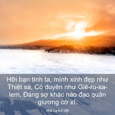 Picture 03 - Nhã Ca 6:4 VIE - Hỡi bạn tình ta, mình xinh đẹp như - Bible Verse Picture