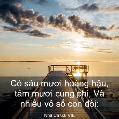 Picture 03 - Nhã Ca 6:8 VIE - Có sáu mươi hoàng hậu, tám mươi cung - Bible Verse Picture