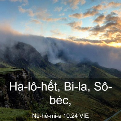 Picture 03 - Nê-hê-mi-a 10:24 VIE - Ha-lô-hết, Bi-la, - Bible Verse Picture