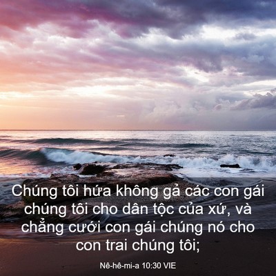 Picture 03 - Nê-hê-mi-a 10:30 VIE - Chúng tôi hứa không gả các con gái - Bible Verse Picture