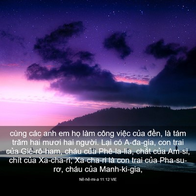 Picture 03 - Nê-hê-mi-a 11:12 VIE - cùng các anh em họ làm công việc của - Bible Verse Picture