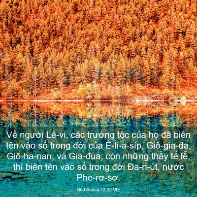 Picture 03 - Nê-hê-mi-a 12:22 VIE - Về người Lê-vi, các trưởng tộc của - Bible Verse Picture
