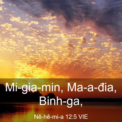 Picture 03 - Nê-hê-mi-a 12:5 VIE - Mi-gia-min, Ma-a-đia, - Bible Verse Picture