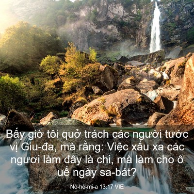 Picture 03 - Nê-hê-mi-a 13:17 VIE - Bấy giờ tôi quở trách các người - Bible Verse Picture