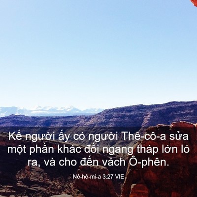 Picture 03 - Nê-hê-mi-a 3:27 VIE - Kế người ấy có người Thê-cô-a sửa - Bible Verse Picture
