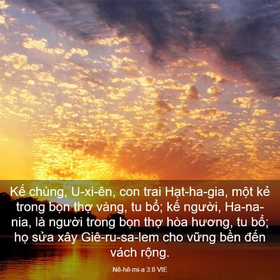 Picture 03 - Nê-hê-mi-a 3:8 VIE - Kế chúng, U-xi-ên, con trai Hạt-ha-gia, - Bible Verse Picture