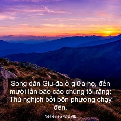 Picture 03 - Nê-hê-mi-a 4:12 VIE - Song dân Giu-đa ở giữa họ, đến mười - Bible Verse Picture