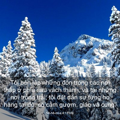 Picture 03 - Nê-hê-mi-a 4:13 VIE - Tôi bèn lập những đồn trong các nơi - Bible Verse Picture