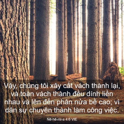 Picture 03 - Nê-hê-mi-a 4:6 VIE - Vậy, chúng tôi xây cất vách thành lại, - Bible Verse Picture
