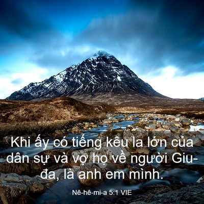 Picture 03 - Nê-hê-mi-a 5:1 VIE - Khi ấy có tiếng kêu la lớn của dân - Bible Verse Picture