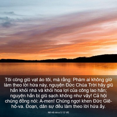 Picture 03 - Nê-hê-mi-a 5:13 VIE - Tôi cũng giũ vạt áo tôi, mà rằng: Phàm - Bible Verse Picture