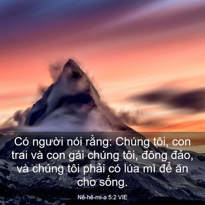 Picture 03 - Nê-hê-mi-a 5:2 VIE - Có người nói rằng: Chúng tôi, con trai - Bible Verse Picture