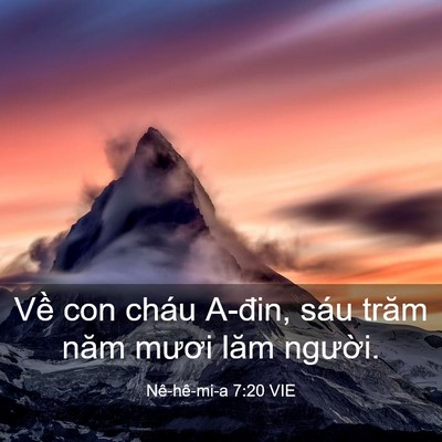 Picture 03 - Nê-hê-mi-a 7:20 VIE - Về con cháu A-đin, sáu trăm năm mươi - Bible Verse Picture