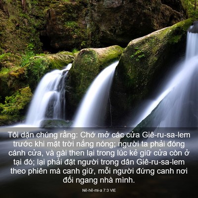 Picture 03 - Nê-hê-mi-a 7:3 VIE - Tôi dặn chúng rằng: Chớ mở các cửa - Bible Verse Picture