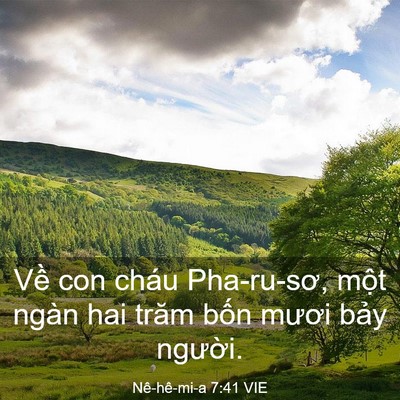 Picture 03 - Nê-hê-mi-a 7:41 VIE - Về con cháu Pha-ru-sơ, một ngàn hai trăm - Bible Verse Picture