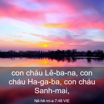 Picture 03 - Nê-hê-mi-a 7:48 VIE - con cháu Lê-ba-na, con cháu Ha-ga-ba, con - Bible Verse Picture