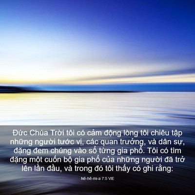 Picture 03 - Nê-hê-mi-a 7:5 VIE - Đức Chúa Trời tôi có cảm động lòng - Bible Verse Picture
