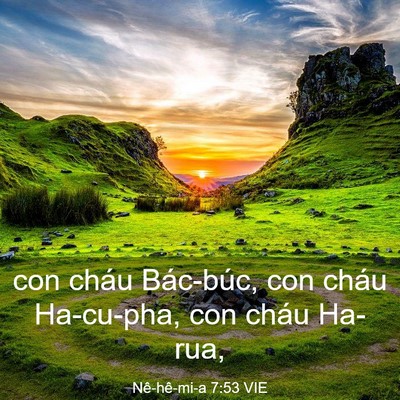 Picture 03 - Nê-hê-mi-a 7:53 VIE - con cháu Bác-búc, con cháu Ha-cu-pha, con - Bible Verse Picture
