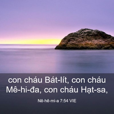 Picture 03 - Nê-hê-mi-a 7:54 VIE - con cháu Bát-lít, con cháu Mê-hi-đa, con - Bible Verse Picture