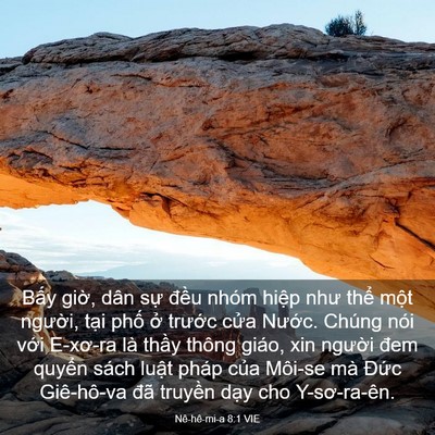 Picture 03 - Nê-hê-mi-a 8:1 VIE - Bấy giờ, dân sự đều nhóm hiệp như - Bible Verse Picture