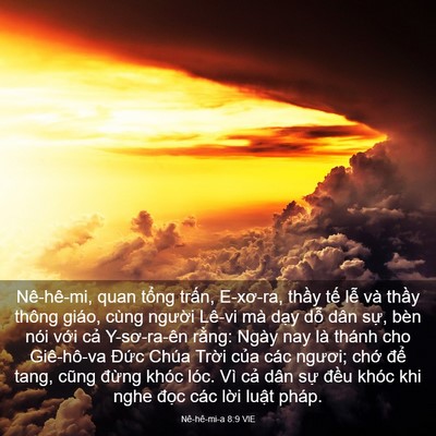 Picture 03 - Nê-hê-mi-a 8:9 VIE - Nê-hê-mi, quan tổng trấn, E-xơ-ra, thầy - Bible Verse Picture
